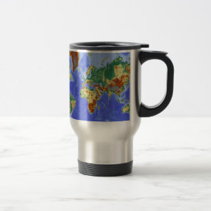 Mug De Voyage Carte mondiale géographique internationale