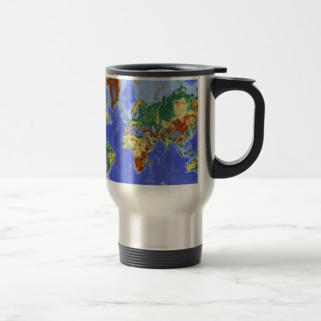 Mug De Voyage Carte mondiale géographique internationale (Droit)