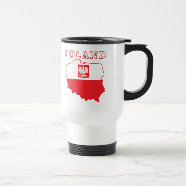 Mug De Voyage Carte Pologne avec aigle (Droite)
