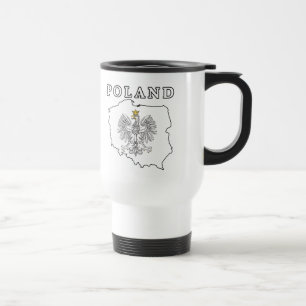 Mug De Voyage Carte Pologne avec aigle