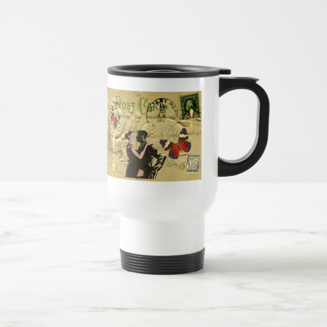Mug De Voyage Carte postale Paris Tango vintage (Droite)