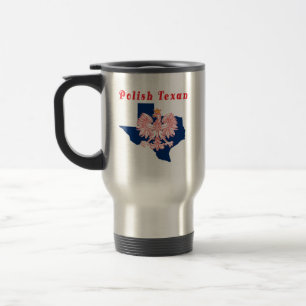 Mug De Voyage Carte Texan Polonais Avec Texas
