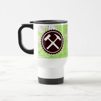 Mug De Voyage Carte topographique et marteaux de roche avec votr