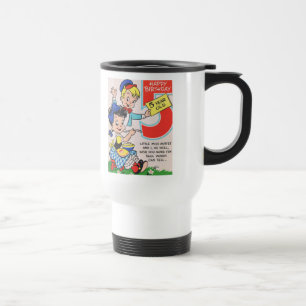 Mug De Voyage Carte vintage 5e anniversaire