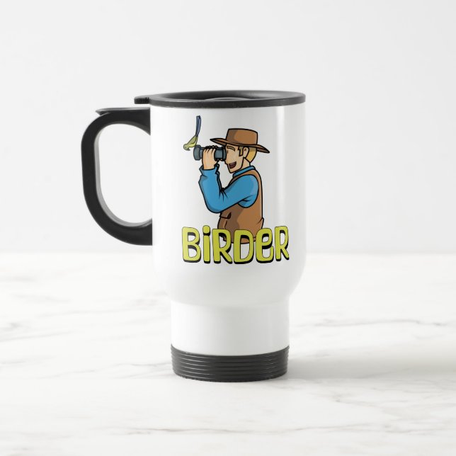 Mug De Voyage Cartoon Birder (Gauche)