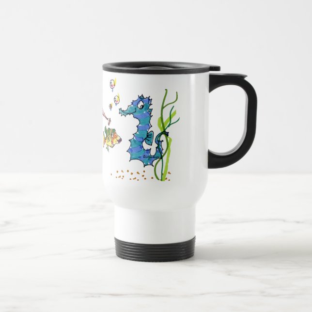 Mug De Voyage Cartoon Seahorse Cute (Droite)