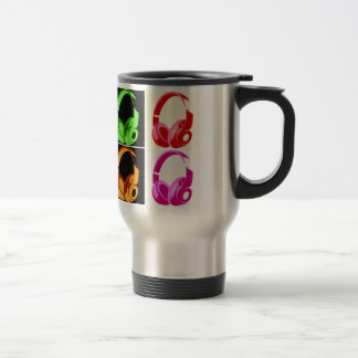 Mug De Voyage Casque de quatre couleurs Pop Art Tête Téléphone