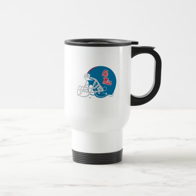 Mug De Voyage Casque Ole Miss Football | Bleu clair (Droite)