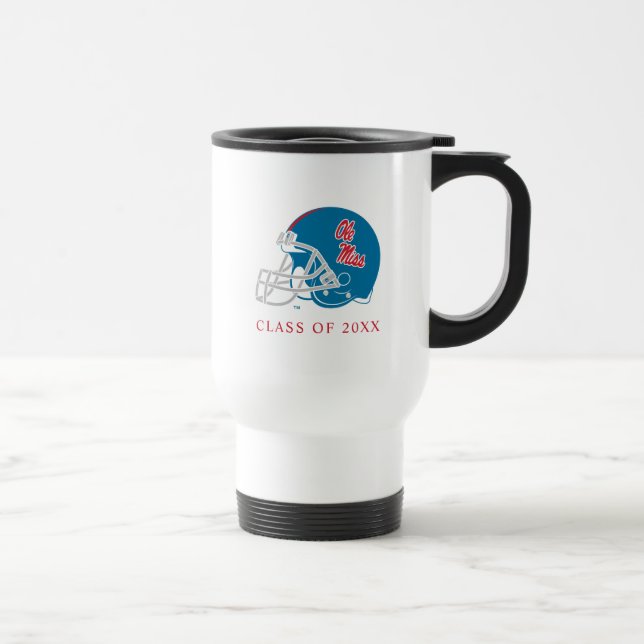 Mug De Voyage Casque Ole Miss Football | Bleu clair (Droite)