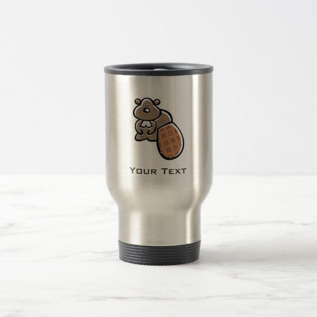 Mug De Voyage Castor mignon ; Cool (Centre)