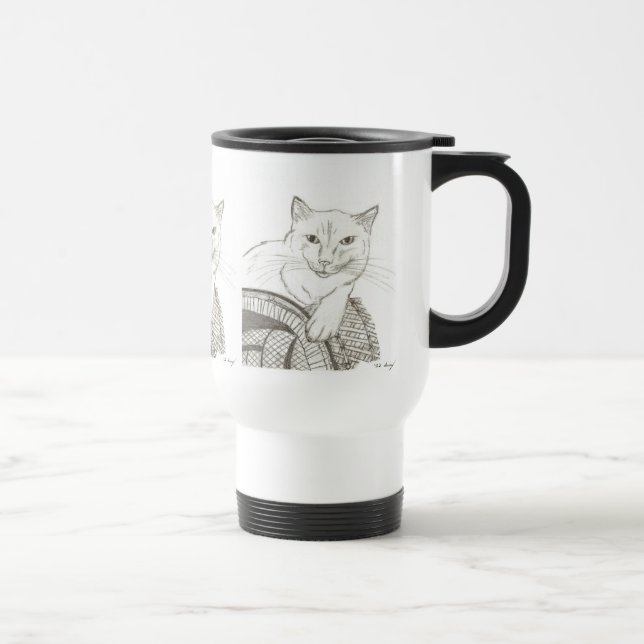 Mug De Voyage Cat Ragdoll Portrait Voyage Mug (Droite)