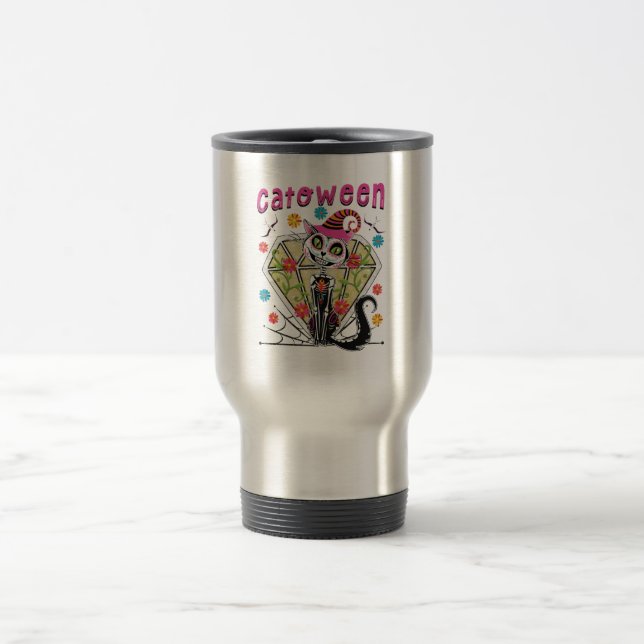 Mug De Voyage Catoween Halloween (Centre)