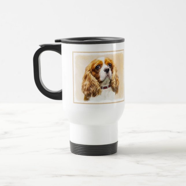 Mug De Voyage Cavalier King Charles Spaniel Peinture originale (Gauche)