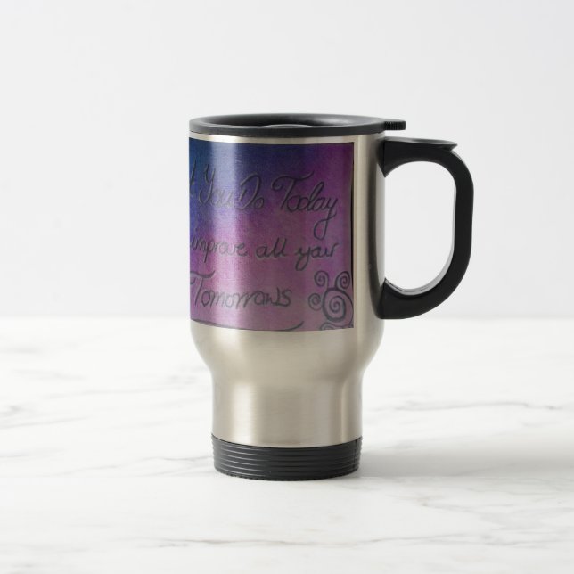 Mug De Voyage Ce que vous mettez en boîte aujourd'hui améliorez (Droit)