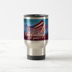 Mug De Voyage Célébration de l'indépendance des États-Unis 250 a
