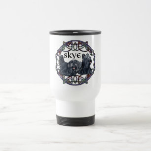 Mug de voyage celtique pour deux terriers de Skye