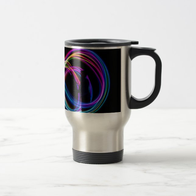 Mug De Voyage cercle arc-en-ciel néon (Droit)