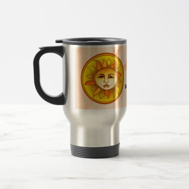Mug De Voyage Cercle Soleil Sourire (Gauche)