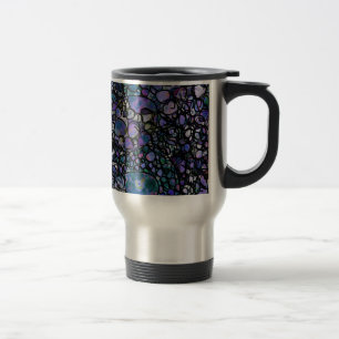 Mug De Voyage Cercles Abstraits dessinés à la main, Bleu, Violet