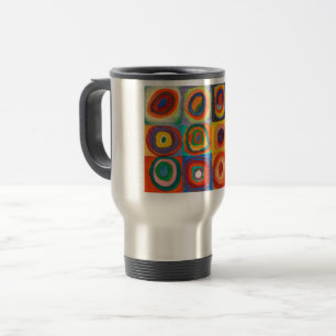 Mug De Voyage Cercles concentrés Carré de Kandinsky