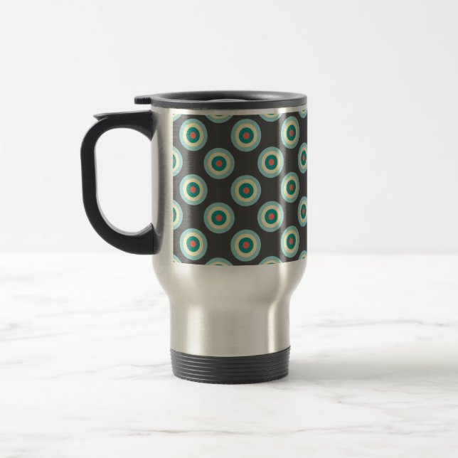 Mug De Voyage Cercles mixtes gris par Shirley Taylor (Gauche)
