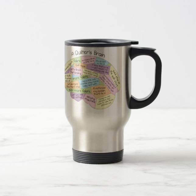 Mug De Voyage Cerveau de quilteur (Droit)