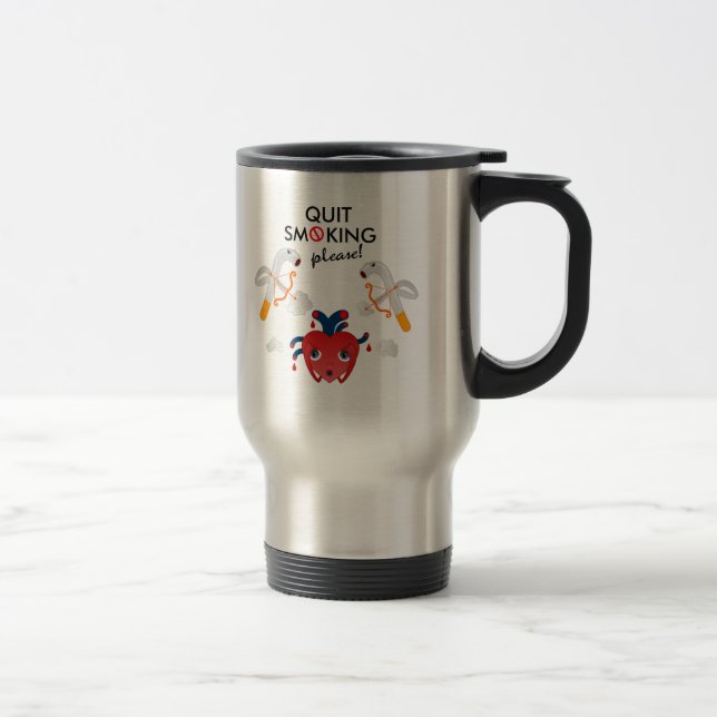 Mug De Voyage Cessez de fumer s'il vous plaît (Droit)