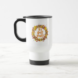 Mug De Voyage C'est automne Y'all Orange Feuilles d'automne