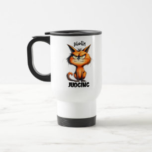 Mug De Voyage C'est drôle de juger le mot art cat