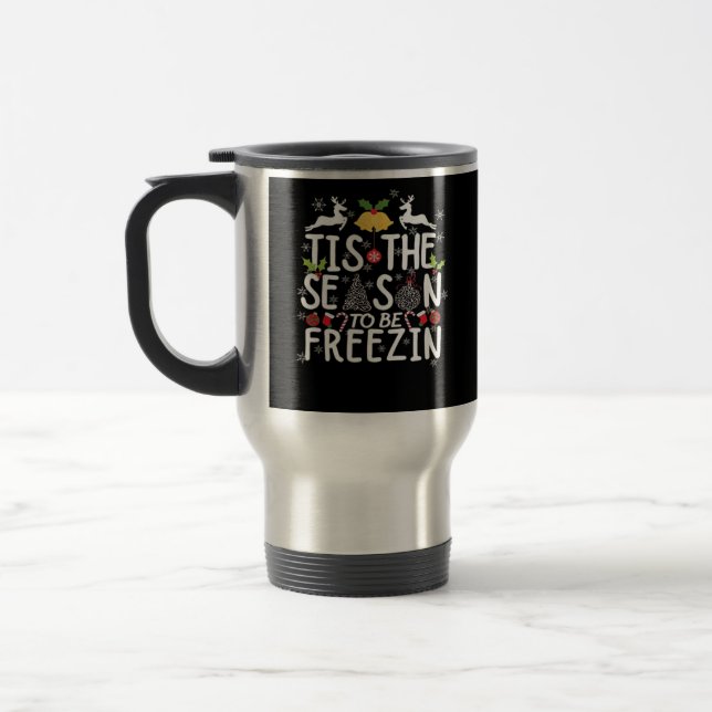 Mug De Voyage C'est la saison pour geler Minimal Propre (Gauche)