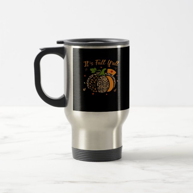 Mug De Voyage C'est l'automne, les citrouilles léopard infirmièr (Gauche)