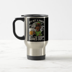 Mug De Voyage C'est Pas Une Fête Tant Que Dachshund Irish Beer W