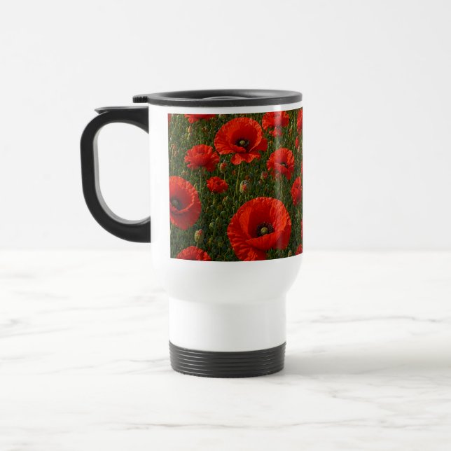 Mug De Voyage Champ de coquelicots  (Gauche)