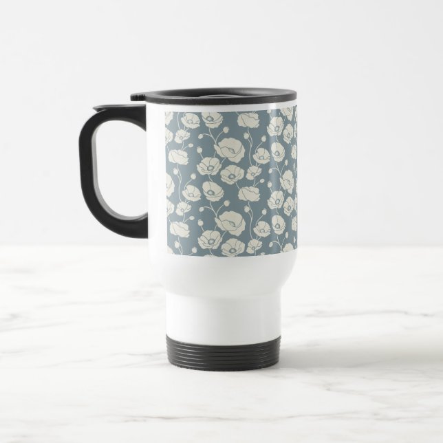 Mug De Voyage Champ de crèmes sur le bleu (Gauche)