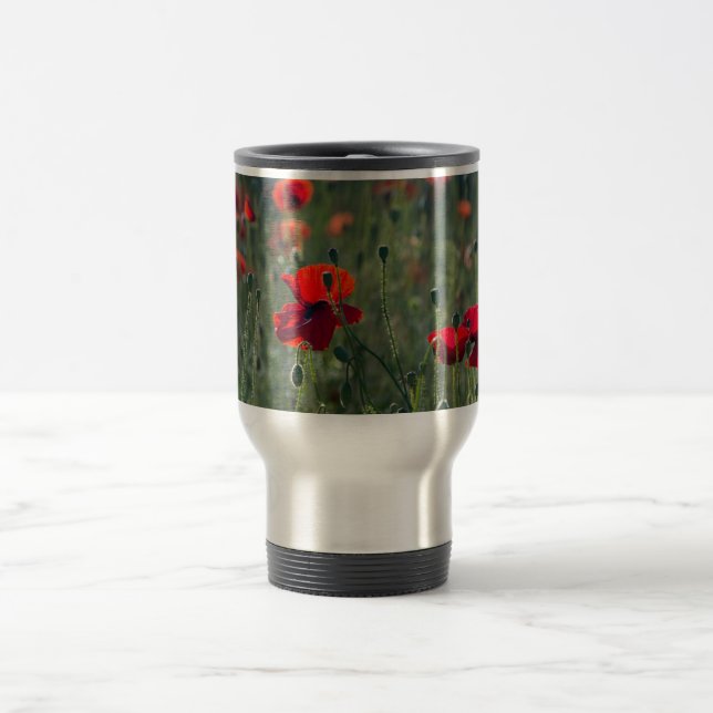 Mug De Voyage Champ sauvage de coquelicots (Centre)