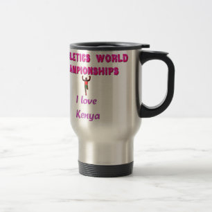 Mug De Voyage Championnats du monde d'athlétisme Kenya Runner :