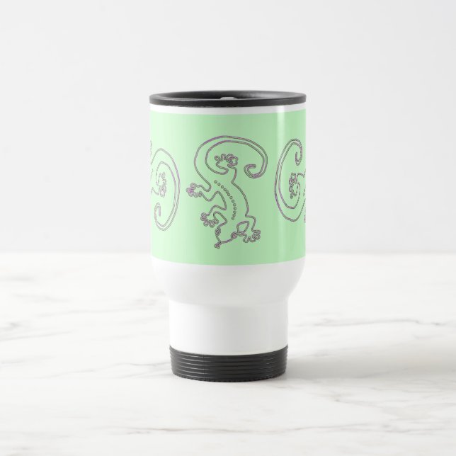 Mug De Voyage Changer la couleur Gecko 2 rose (Centre)