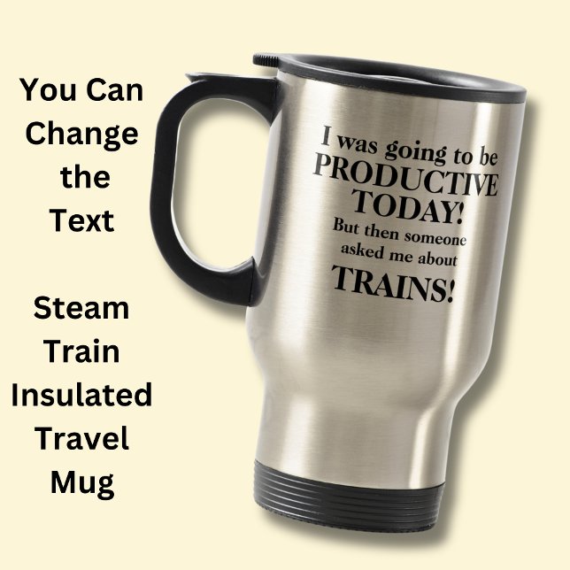 Mug De Voyage Changer le texte, devenir productif aujourd'hui, t (Créateur téléchargé)