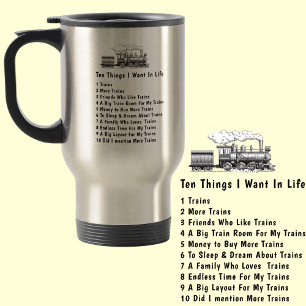 Mug De Voyage Changer N'Importe Quel Texte, 10 Choses Que Je Veu