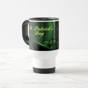 Mug De Voyage Chapeau et motif de trèfle de la Saint-Patrick