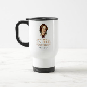 Mug De Voyage Charlotte Bronte - La vie est une bataille