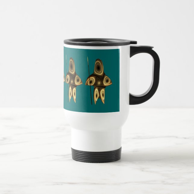 Mug De Voyage Chasseur Inuit Fractal (Droite)