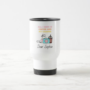 Mug De Voyage Chat amusant avec lunettes de soleil et Humour Cam