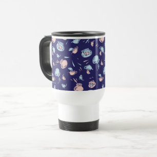 Mug De Voyage Chat Dans Le Casquette   Le Motif du poisson