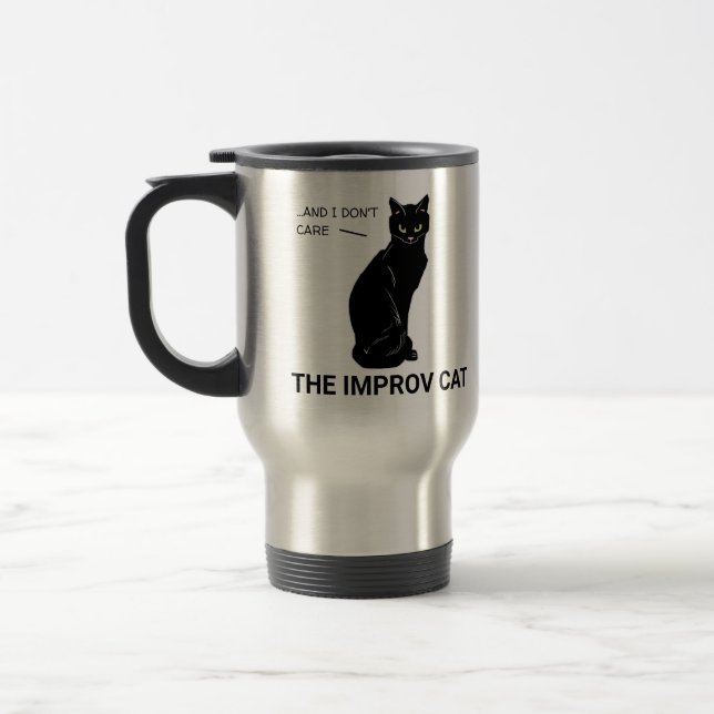 Mug De Voyage Chat D'improvisation Drôle : Oui, Et... Je m'en fi (Gauche)