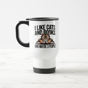 Mug De Voyage Chat Drôle Antisocial Kitty Introverti Amateur de