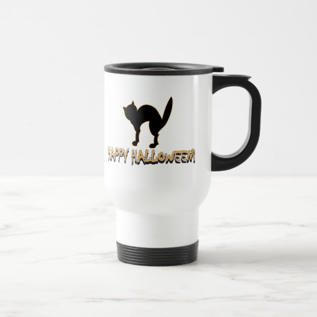 Mug De Voyage Chat effrayant d'Halloween (Droite)