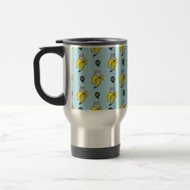 Mug De Voyage Chat en banane (Gauche)