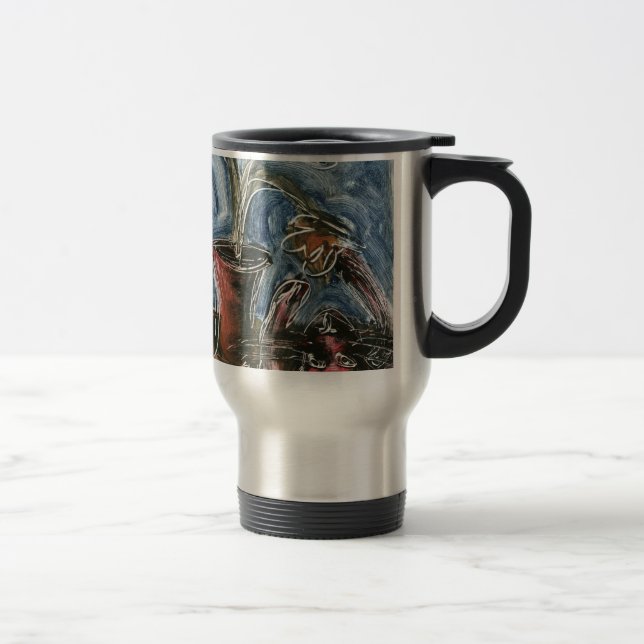 Mug De Voyage Chat et Fleur I (Droit)