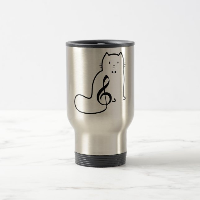 MUG DE VOYAGE CHAT ET NOTE DE MUSIQUE (Centre)